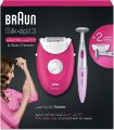 Braun Silk-epil 3 3-420 Epilator Raspberry Pink with 2 Extras. 