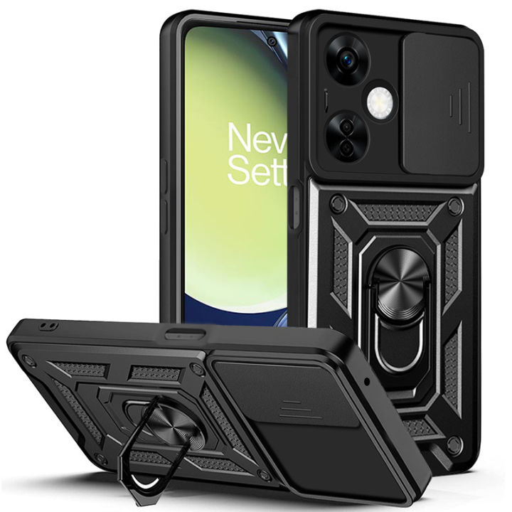 Vantime for OnePlus Nord CE Lite 5G Case Stand Slide Lens Cover