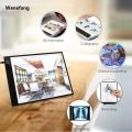Wenefang New Graphics Tablet A4 LED Drawing Tablet Thin Art Stencil Drawing Board Light Box Tracing Table Pad Three-level Dropshipping. 