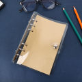 A5/A6/A7 Transparent PVC Clip File Folder Notebook Loose Leaf Ring Binder Planner Agenda School Office Supplies 1Pcs. 