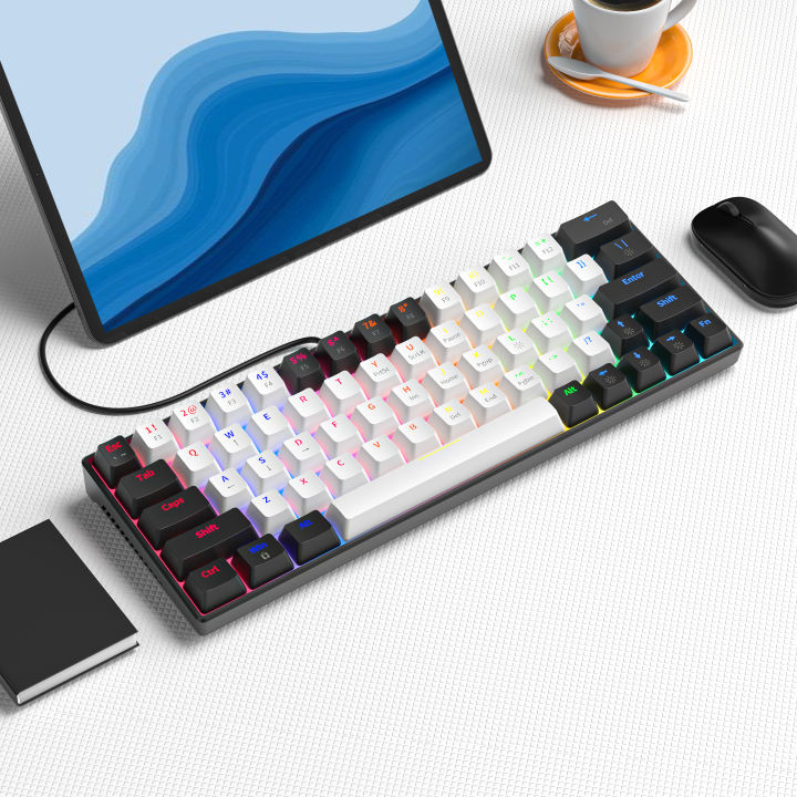 Zifriend%20Anti%20Ghosting%20Keyboard%2063%2064%20Keys%20Red/Blue%20Switch%20Custom%20Keycap%20Mini%20USB%20Wired%20Gaming%20Fashion%20RGB%20Backlit%20Optical%20Mechanical%20Keyboard%20-%20Image%205