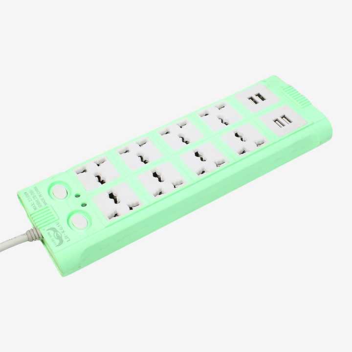 Socket 8 Port 8 Socket with 4 USB port Electric Wired Multiplug | Daraz.com.np