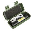 XANES 1000Lumens 3 Modes Tactical COB LED Flashlight Mini Torch Light USB Rechargeable Brightness Working Pocket Lamp Light Box +1 x 14500 Battery. 