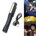 Rechargeable LED COB Portable Camping Inspection Lamp Magnetic black. 