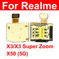 Scoket Bracket Adapter SIM Card X3 for Realme X505GX3 Superzoom Tray Slot Card Reader Connector Flex Cable. 