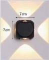 Wall Light Cube Shape Four Way 12 Watt By Avex. 