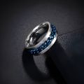 VaryGood Spinning Chain Ring Blue Color Spinning Ring For Men. 