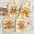 New Non-woven Capybara Tote Bag Reuse Shopping HandBag Cartoon Capybara Birthday Gift Bag Portable Capybara Print Canvas Bag. 