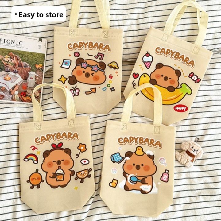 New%20Non-woven%20Capybara%20Tote%20Bag%20Reuse%20Shopping%20HandBag%20Cartoon%20Capybara%20Birthday%20Gift%20Bag%20Portable%20Capybara%20Print%20Canvas%20Bag%20-%20Image%208