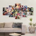 5 Piece Panel Wall Hang All in one Canvas Art  Print with Frame by Om Suva Trades. 