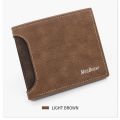 Slim 2 Fold Wallets Portable Dull Polish Interior Zipper Pocket Men's Short Wallet ID Badge Holder Credit Card Case Credit Card Case Zipper Poucht. 