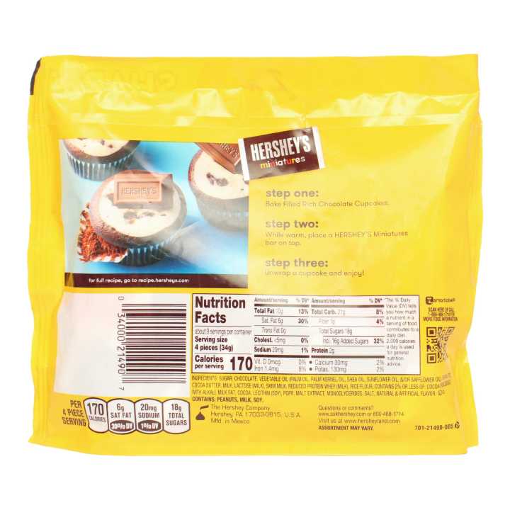 Hershey's%20Miniature%20Chocolate%20Candy%20Share%20Pack%20294gm%20-%20Image%203