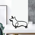 FORIDE Dog Minimalist Art Sculpture Wrought Iron Desktop Ornament Dog Art Sculpture Artwork Interesting Statues Home Office E. 