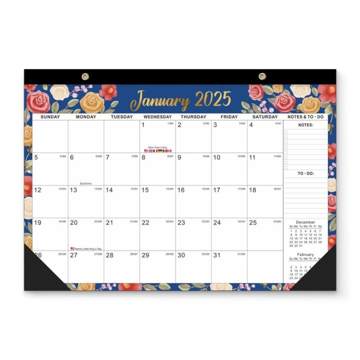 Practical Creative Wall Calendar Colorful 2024-2025 English Calendar Portable To Do List Calendar Planner Stationery Supplies