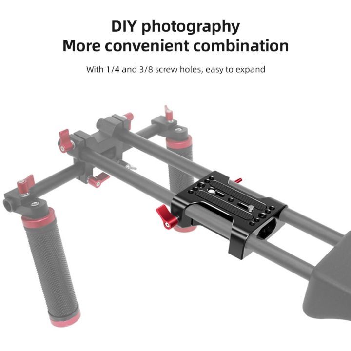 Multipurpose%20Camera%20Base%20Plate%20with%2015mm%20Rod%20Rail%20Clamp%20Tripod%20Mounting%20Baseplate%20Aluminum%20Alloy%20for%20DSLR%20Rig%20Support%20System%20-%20Image%205