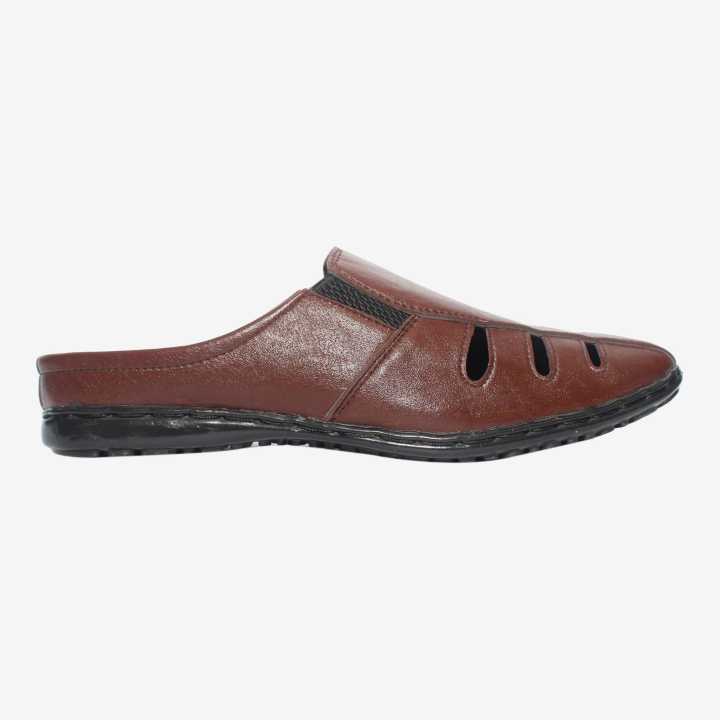 Brown Color Leather Formal Loafer Shoes For Men