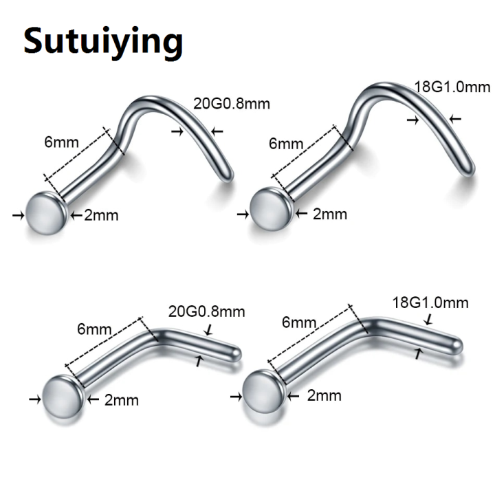 Sutuiying%201PC%20Titanium%20Nose%20Stud%20L-Shape%20Nariz%20Studs%20Screws%20Nose%20Ring%20Hoop%20Piercings%20Gem%20Nostril%20Earring%20Stud%20Piercings%20Fashion%20Jewelry%20-%20Image%205
