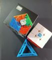 Moyu magnetic stickerless 3X3 rubiks cube. 