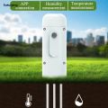 Sutuiying Tuya Zigbee Intelligent Wireless Soil Moisture Meter Temperature Portable Humidity Tester Plant Monitor IP67 Detector for Garden Planting. 