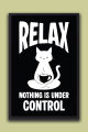 3 Piece Cat Wall Art Set – Funny Cat Quote Black & White Decorative Posters | One Piece Frame. 