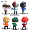 Renyuan Sutuiying My Hero Academia 9 Pcs Cute Ver. Midoriya All Might Bakugou Shoto Fashion 2025 Ochaco PVC Action Figure Boku no Hero Gift Doll Model 8-10cm. 