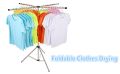 Heavy Duty Clothes Drying Tripod Rack Foldable Indoor - Stainless Steel Clothes Hanger Rack with 4 Branches - Outdoor Collapsible Laundry Drying Tripod Rack,Saving Space. 