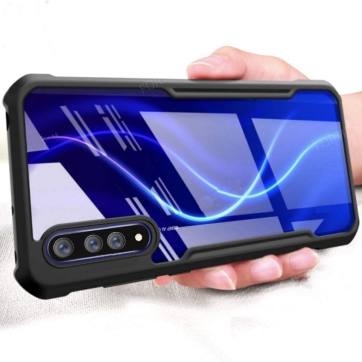 Vivo S1 Vivo Z1x (Same Size) Clear Transparent Bumper Black