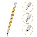 Microblading Pen with Needles Permanent Makeup Pen Machine for Manual Eyebrow Tattoo (Gold). 