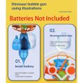 New ABS Fan Dinosaur Bubble Machine Bubbles in Bubble Handheld Electric Dinosaur Bubble Machine Bubble Dinosaur Outdoor Toys Bubbles Toy in Bubble Over 3 Years Old. 