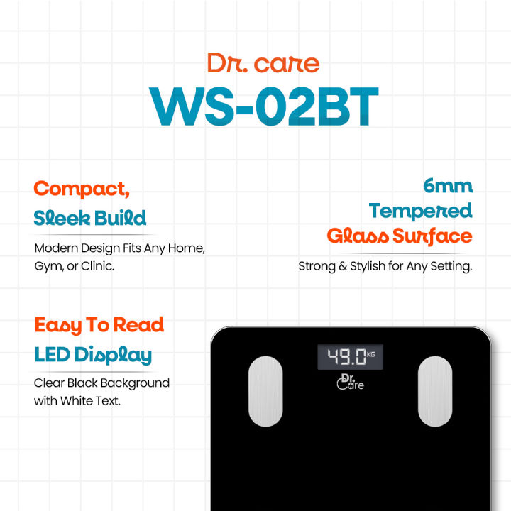 Dr.%20Care%20Bluetooth%20BMI%20Weighing%20Scale%20WSB02%20%7C%20Smart%20Digital%20Weighing%20Machine,%20Body%20Fat%20Analyzer,%20Weight%20Tracker%20with%20App,%20Body%20Composition%20Monitor,%20High%20Precision%20Weight%20Machine%20for%20Home%20Use%20-%20Image%202