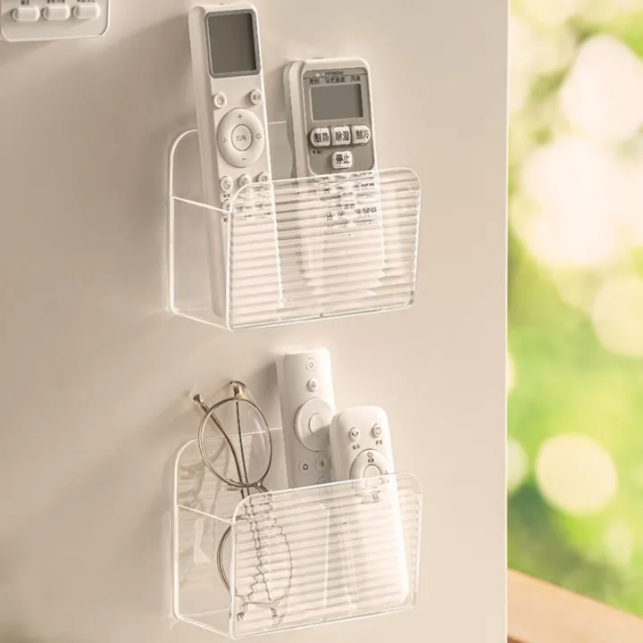 New%20Double%20Grid%20Remote%20Control%20Storage%20Box%20Wall-mounted%20Transparent%20Acrylic%20Shelfs%20Multi-function%20Desktop%20Storage%20Container%20-%20Image%206