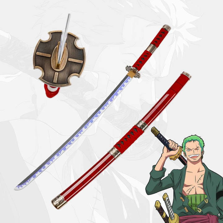 One Piece Anime Wanted Zoro Sandai Kitetsu 104 cm Long Wooden Blade
