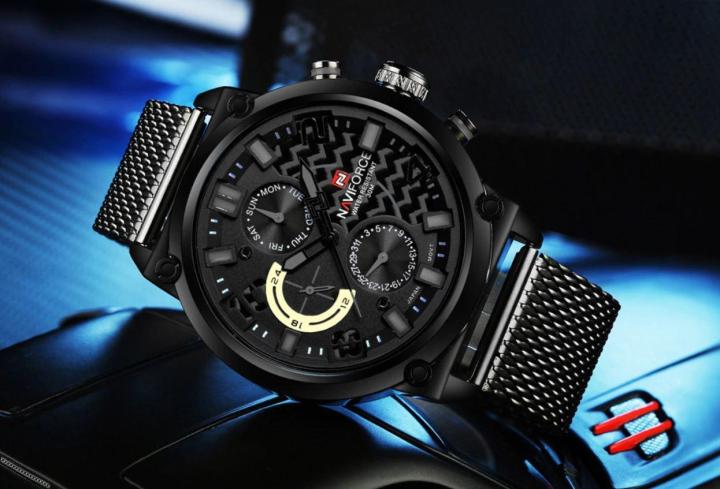 NAVIFORCE%20%20Nf9068%20Chronograph%20Date/Day%20Stainless%20Steel%20Mesh%20Strap%20Quartz%20Sport%20Watch%20Relogio%20Masculino%20For%20Men%20-%20Image%206