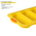 1 Piece Silicone Loaf Pan Baking Pan for Baking French /Hot Dog Buns Clean&Heat Resistant ,White. 