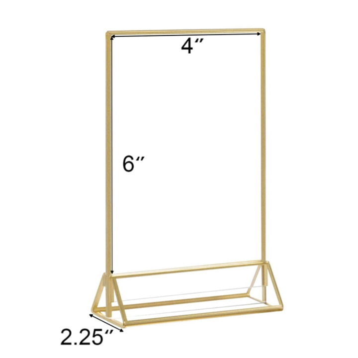 Acrylic%20Sign%20Holder%20Gold%20Picture%20Frame%20Double%20Sided%20Clear%20Display%20Stand,%20Gold%20Acrylic%20Frames%20for%20Home%20Shop%20Restaurant%20Easy%20Install%20Easy%20to%20Use%20-%20Image%202