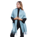 Light Blue Color Plain Pashmina Shawl For Women. 