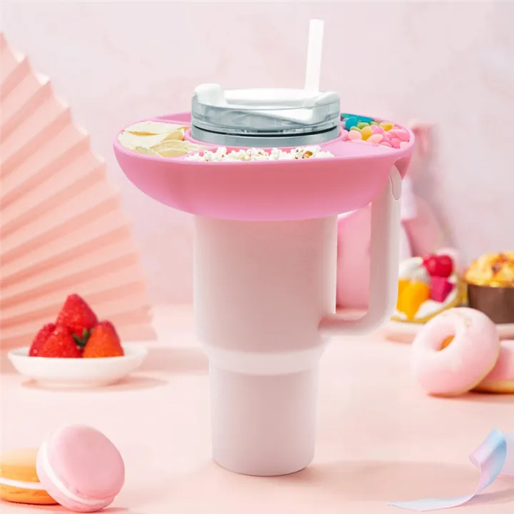 1%20Piece%20Snack%20Bowl%20for%2040Oz%20Cup%20with%20Handle%20Reusable%20Snack%20Tray%20Pink%20Silica%20Gel%20for%20Snack%20Tray%20-%20Image%202