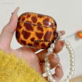 Hutianyise Cool lamber amber earphone case ins protector headset cover for Hot 2025 Selling apple airpods 2nd pro 2 3 4 1wireless bluetooth charging box. 