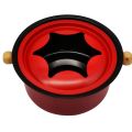 ARELENE Red Mini Stainless Steel Fondue Pot Set Cheese Chocolate Fondue 6 Dipping Forks and Removable Pot Melts Candy Sauce Dip. 