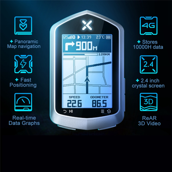 NAV%20Plus%20NAV+%20Bike%20Computer%20GPS%20Bicycle%20Riding%20Cycling%20Map%20Route%20Navigation%20Road%20Wireless%20Speedometer%20Odometer%20Easy%20to%20Use%20-%20Image%205