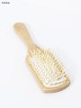 Sutuiying 1pc large square exfoliating hair brush, scalp massage hair brush, Hot Selling wooden air cushion comb, suitable for all hairstyles ﻿. 