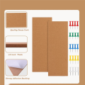 Cork Board Bulletin Board, Small Rectangular Pin Board for Wall, Self-Adhesive Cork Board for Office, School and Home. 