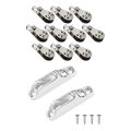 QUANBU 10 Pcs Marine Boat Pulley Blocks Rope Kayak Canoe Anchor Trolley Kit & 2Pcs Boat Cleat Rope Cleat Jam Cleat Boat Parts. 