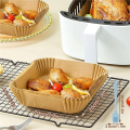 NXFDSIOZ Baking Paper for Hot Air Fryer Square (20 cm), Pack of 200 Airfryer Baking Paper Disposable Non-Stick Paper Waterproof. 