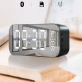 Electronic Clocks Large LED Screen LED Mirror Screen Alarm Clock Digital Display Portable Digital Clock Smart Dual Alarm Wireless Charging Clock Gift. 