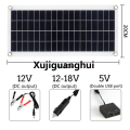 Xujiguanghui 15W Solar Panel 12-18V Solar Cell Solar Panel for Phone RV Car MP3 PAD Charger Outdoor Battery Supply A. 
