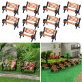 10Pcs Model Train HO N O Scale 1:75 Bench Chair Model Settee Street Park Layout Plastic Crafts,Garden/Railway Layout. 