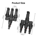 2 Pair Solar Male and Female MMMF+FFFM, 3 to 1 Branch Connectors IP67 Branch Connectors. 