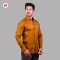 Nyptra Brown Full Sleeves Premium Striped Cotton Shirt For Men - Fashion | Shirts For Men | Casual Shirts | Men's Wear |. 