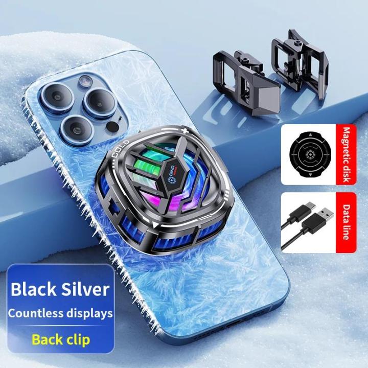 X76%20Magnetic%20Phone%20Cooler%20Portable%20Semiconductor%20Radiator%202-in-1%20Back%20Clip%20Cooling%20Fan%20for%20Gaming%20Live,%20IOS%20Android%20Universal%20-%20Image%207